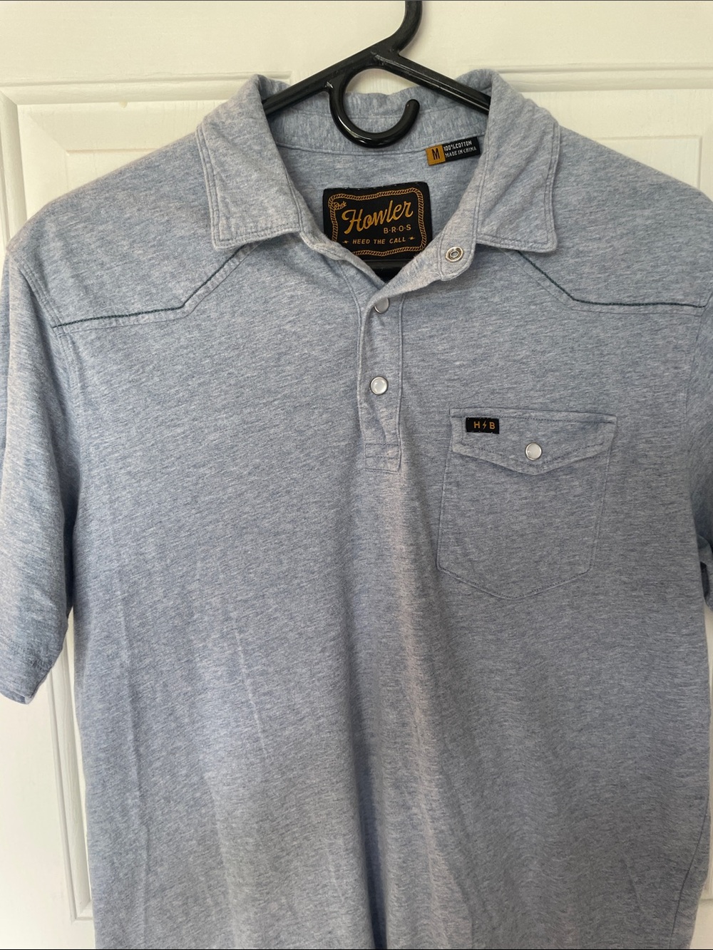 Howler Brothers Light Blue Polo Shirt - Picture 3 of 4